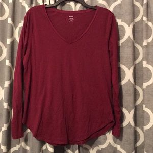 long sleeve v-neck